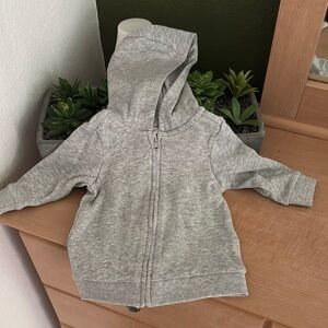 H&M Gray Sweatshirt Hoodie with Drawstrings